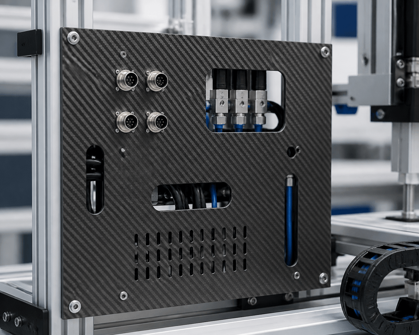 Custom Carbon Fiber Sheet — application view