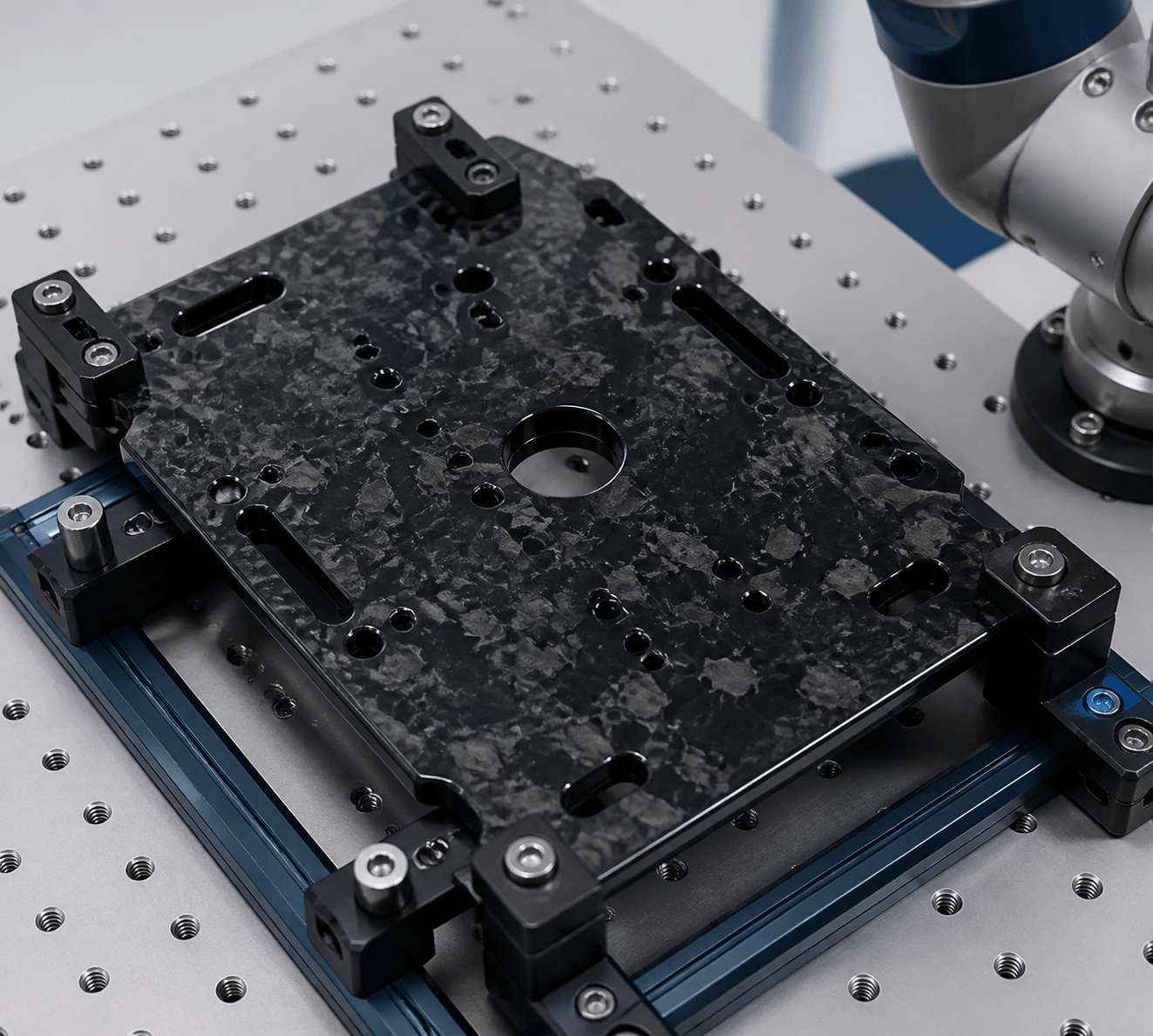 CNC-Ready Forged Carbon Fiber Sheet — application view